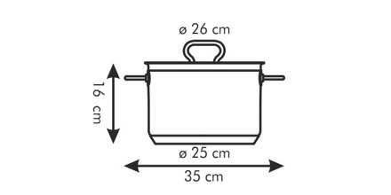 Hrniec 8,5 l HOME PROFI s pokrievkou ø26 cm 