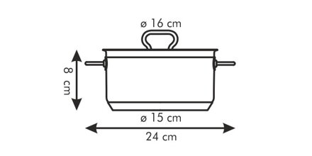 Kastról 1,5 l HOME PROFI s pokrievkou ø 16 cm 