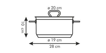 Kastról 3 l HOME PROFI s pokrievkou ø 20 cm 