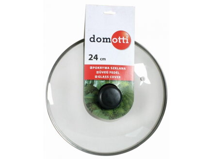 Sklenená pokrievka ø 24 cm s otvorom na paru DOMOTTI