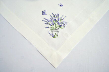 Obrus vyšívaný 40x90 cm Levanduľa 3964-07116T