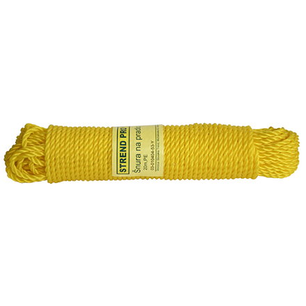 Šnúra na prádlo 20 m / 4 mm Cloth-Line PE žltá Strend Pro