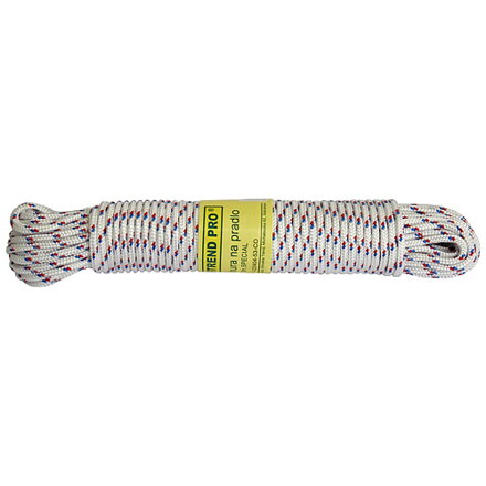 Šnúra 20 m / 4 mm Cloth-Line biela PP Special Strend Pro