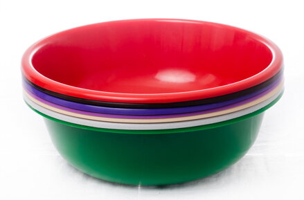 Lavór plastový 8 l okrúhly 38 cm mix 