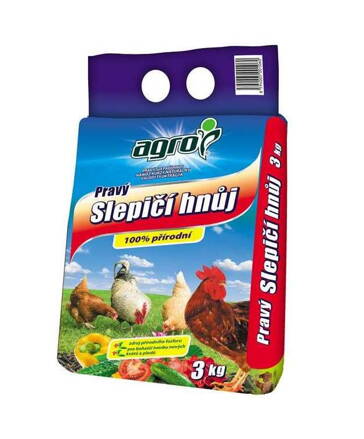 Hnojivo Pravý slepačí hnoj 3 kg Agro