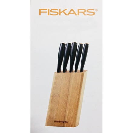 Blok drevený na 5 nožov FISKARS